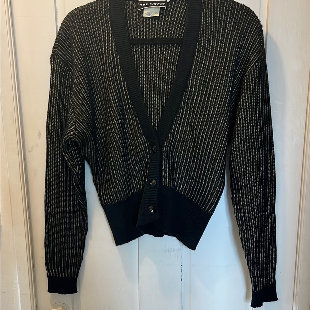 Beautiful Black and Gold Dressy Cardigan